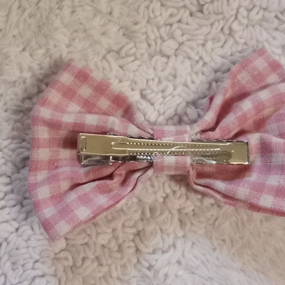 Gingham Grove pink Hair Clip - Picture 2 of 2